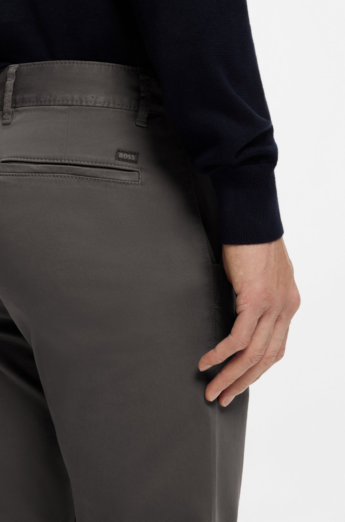 Slim-fit chinos, Dark Grey