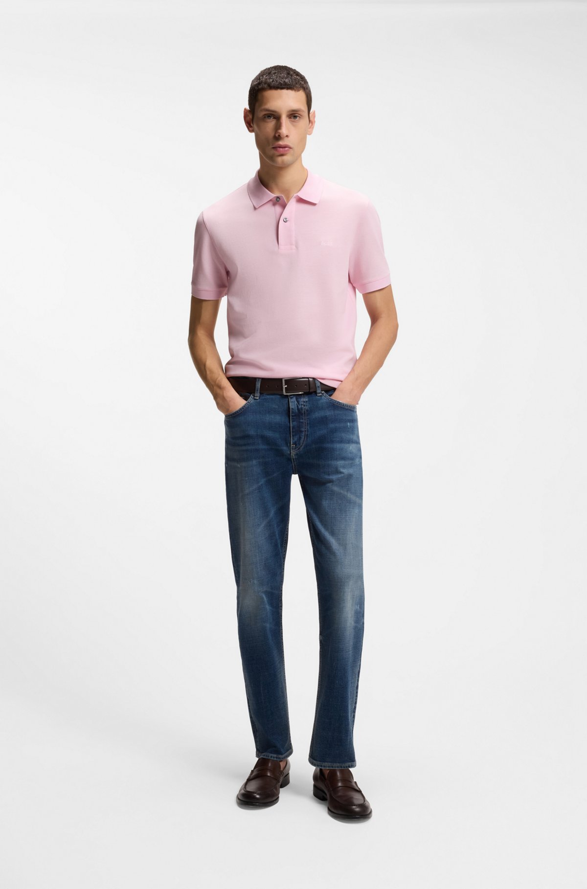 Pallas cotton polo shirt, Light Pink
