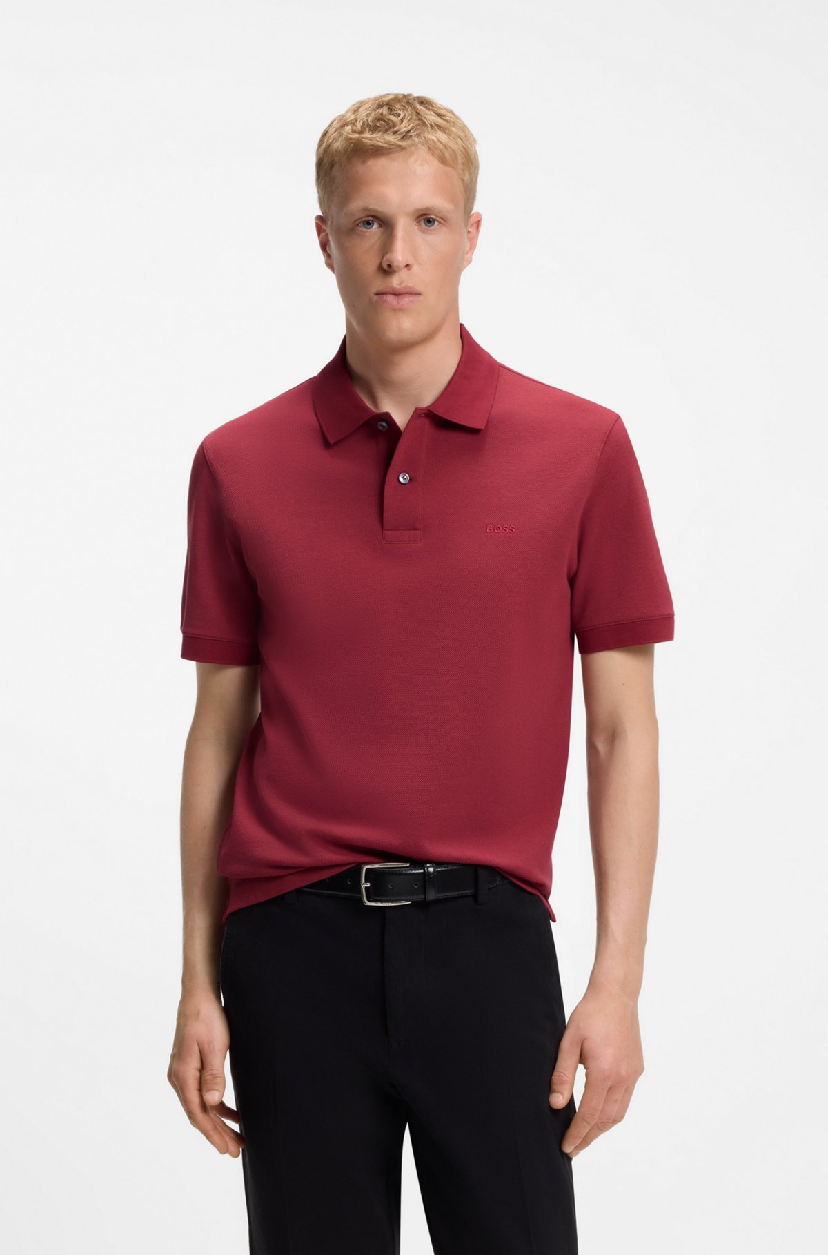 Pallas cotton polo shirt, Red