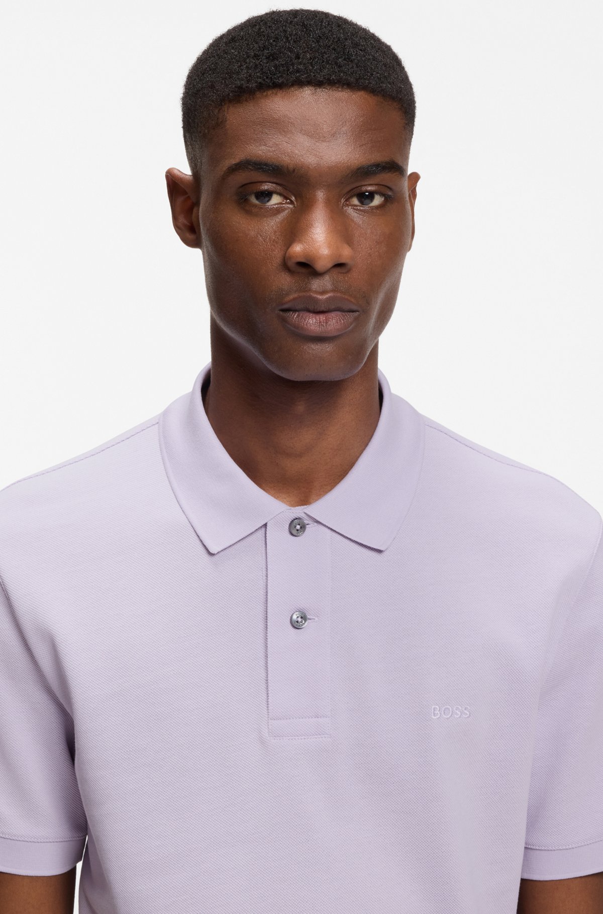 Pallas cotton polo shirt, Light Purple