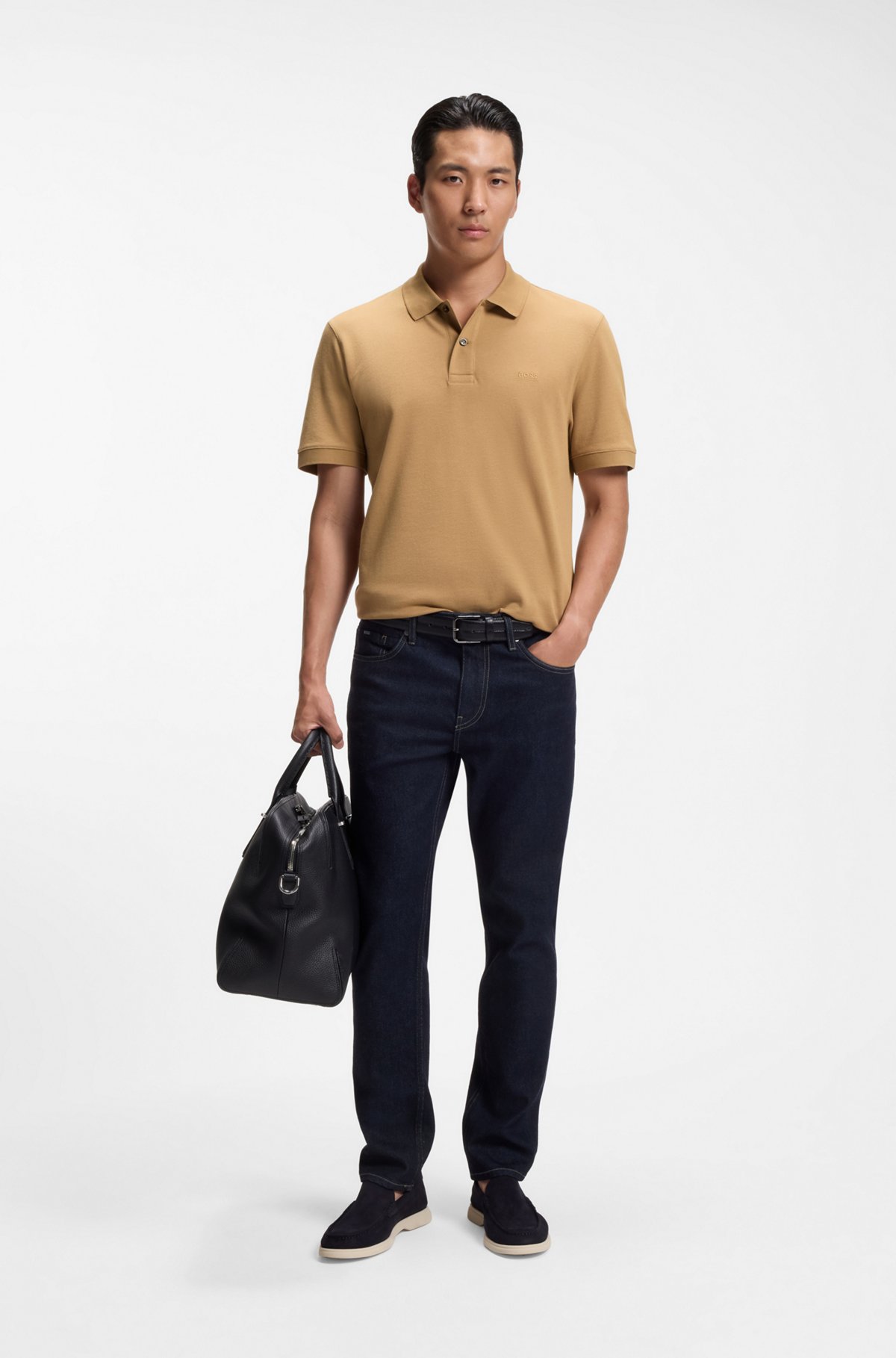 Pallas cotton polo shirt, Beige