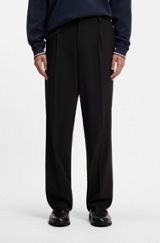 Modern-fit trousers, Black