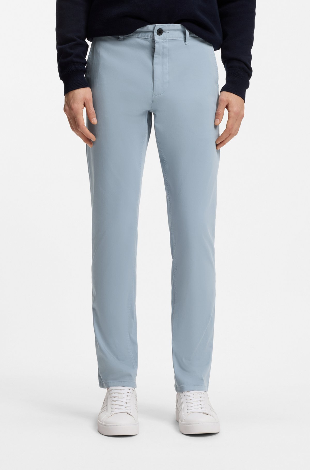 Slim-fit chinos, Light Blue