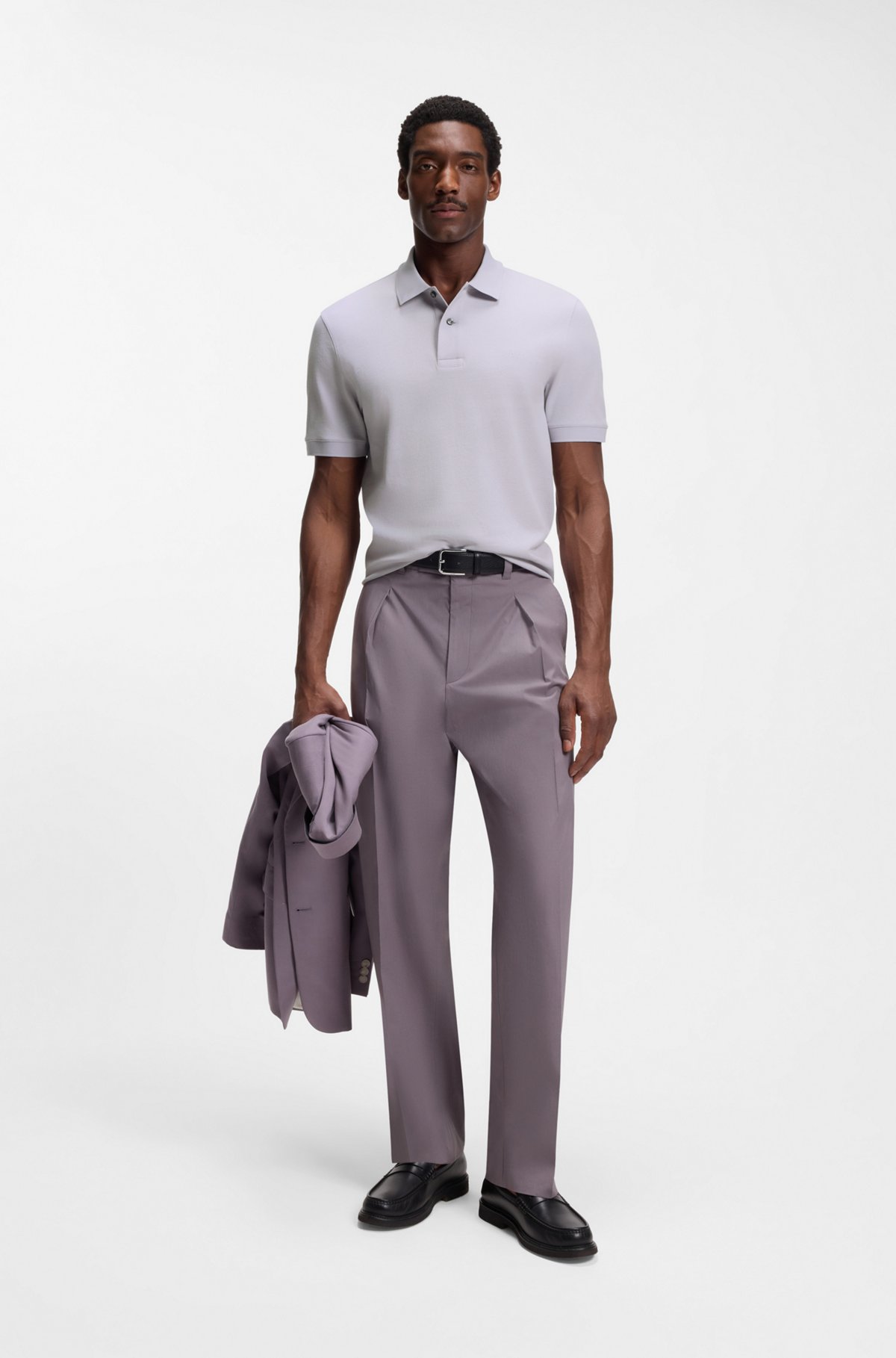 Pallas cotton polo shirt, Light Purple