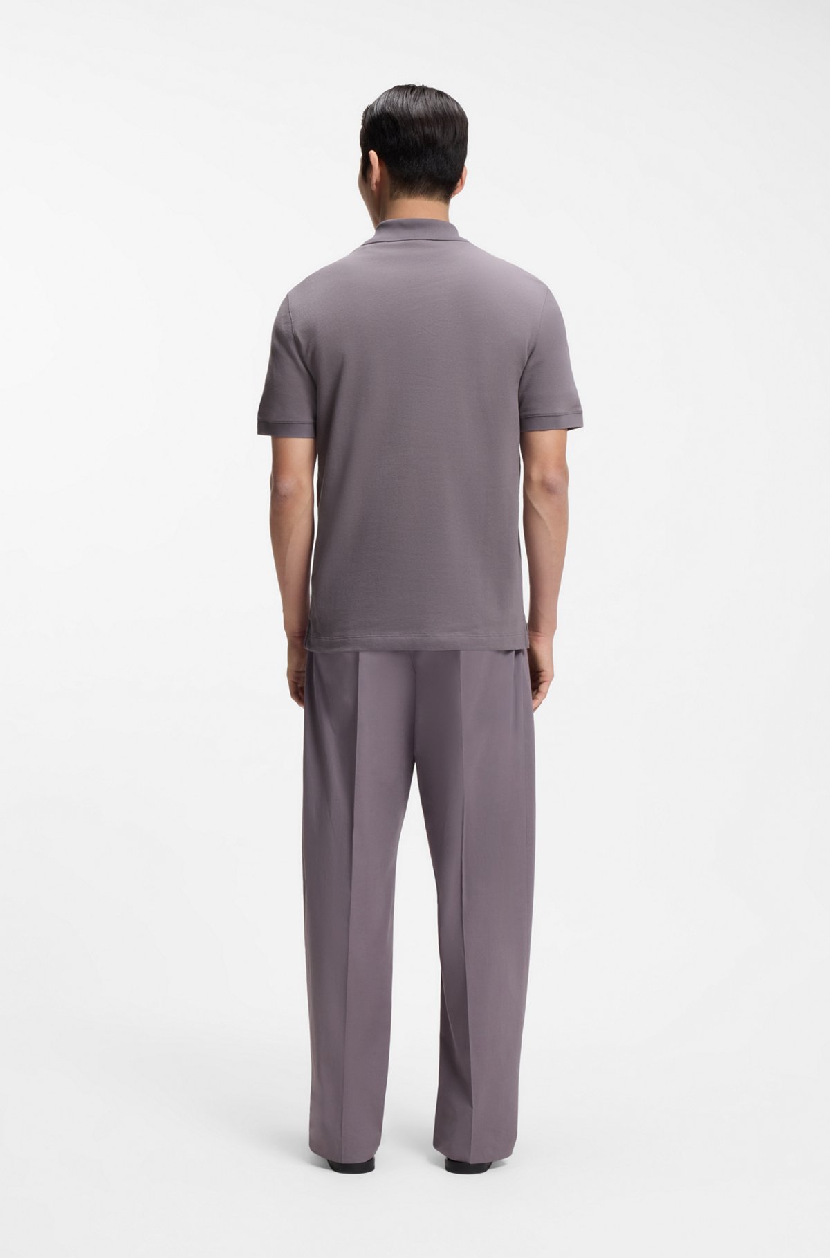 Pallas cotton polo shirt, Dark Purple