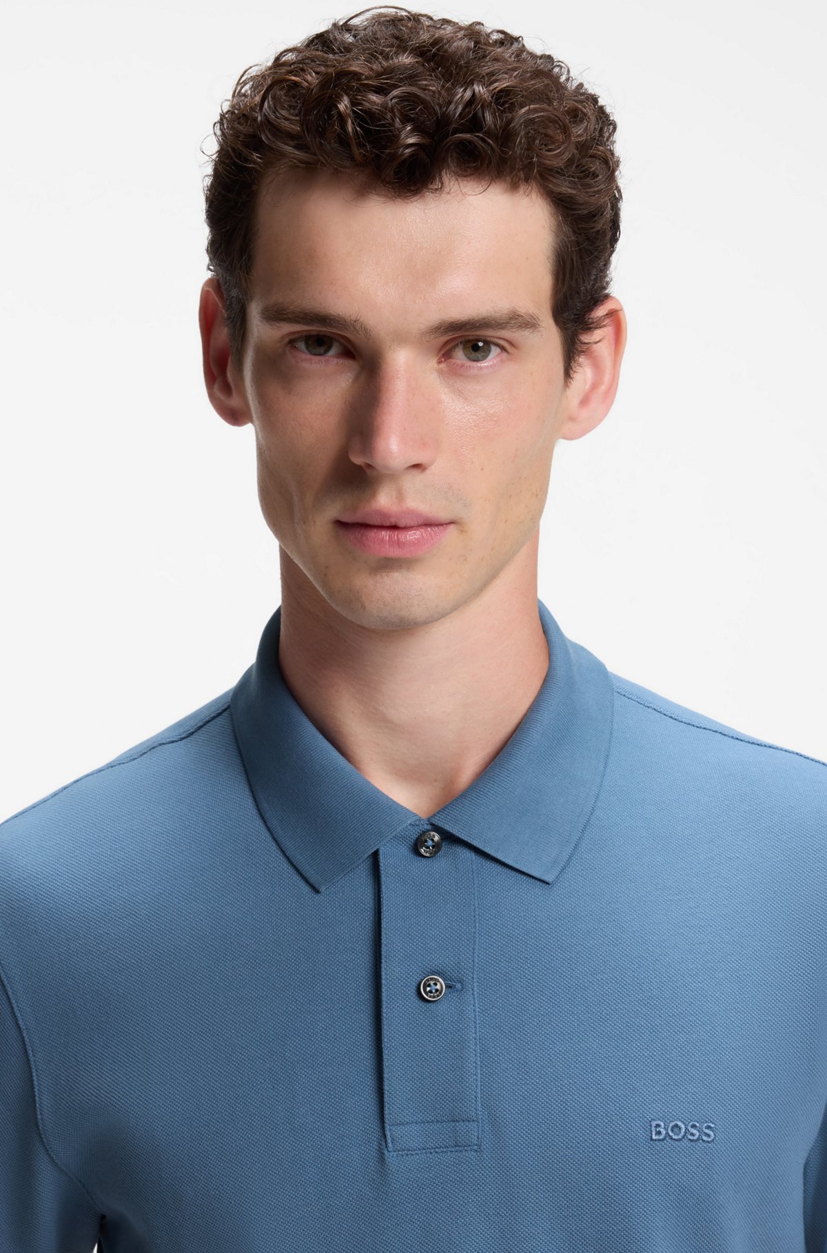 Pallas cotton polo shirt, Blue