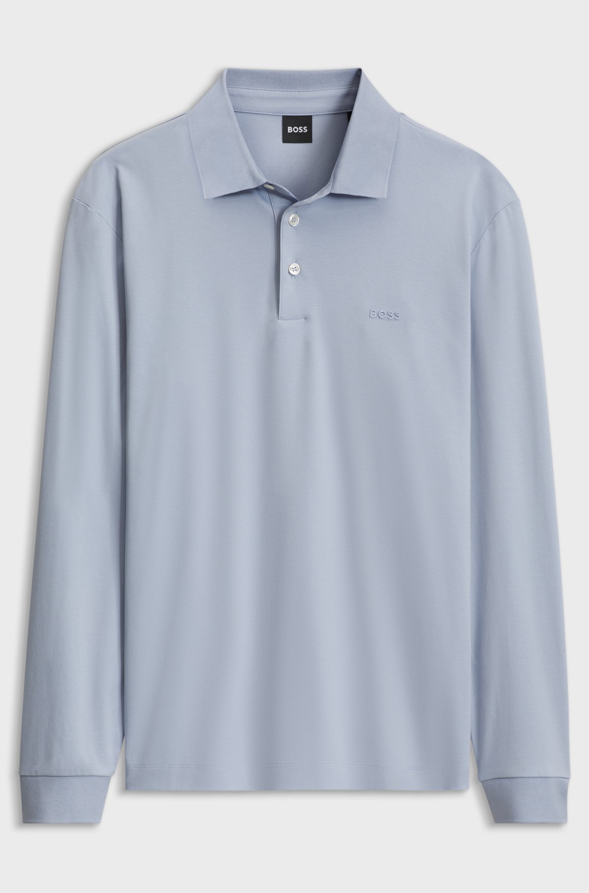 Cotton polo shirt, Light Blue