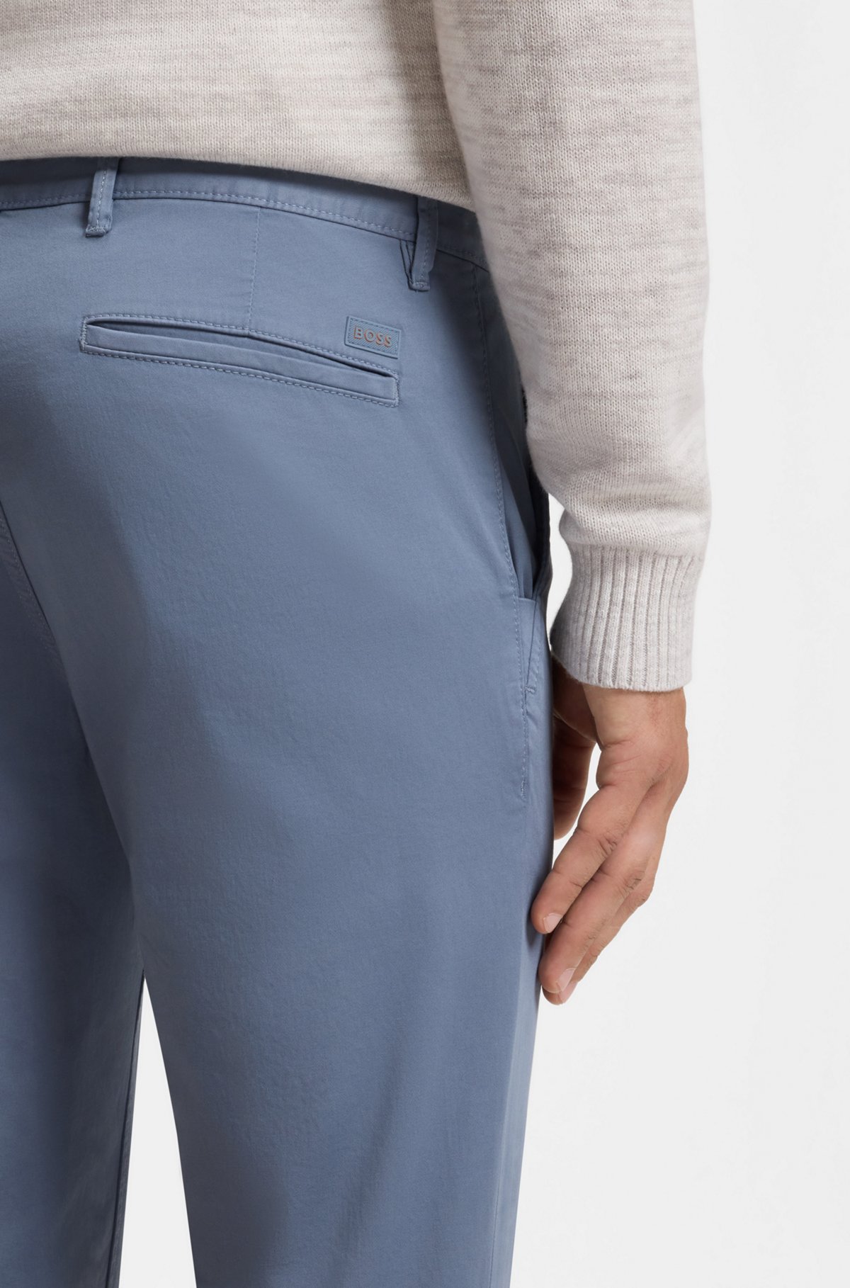 Slim-fit chinos, Blue