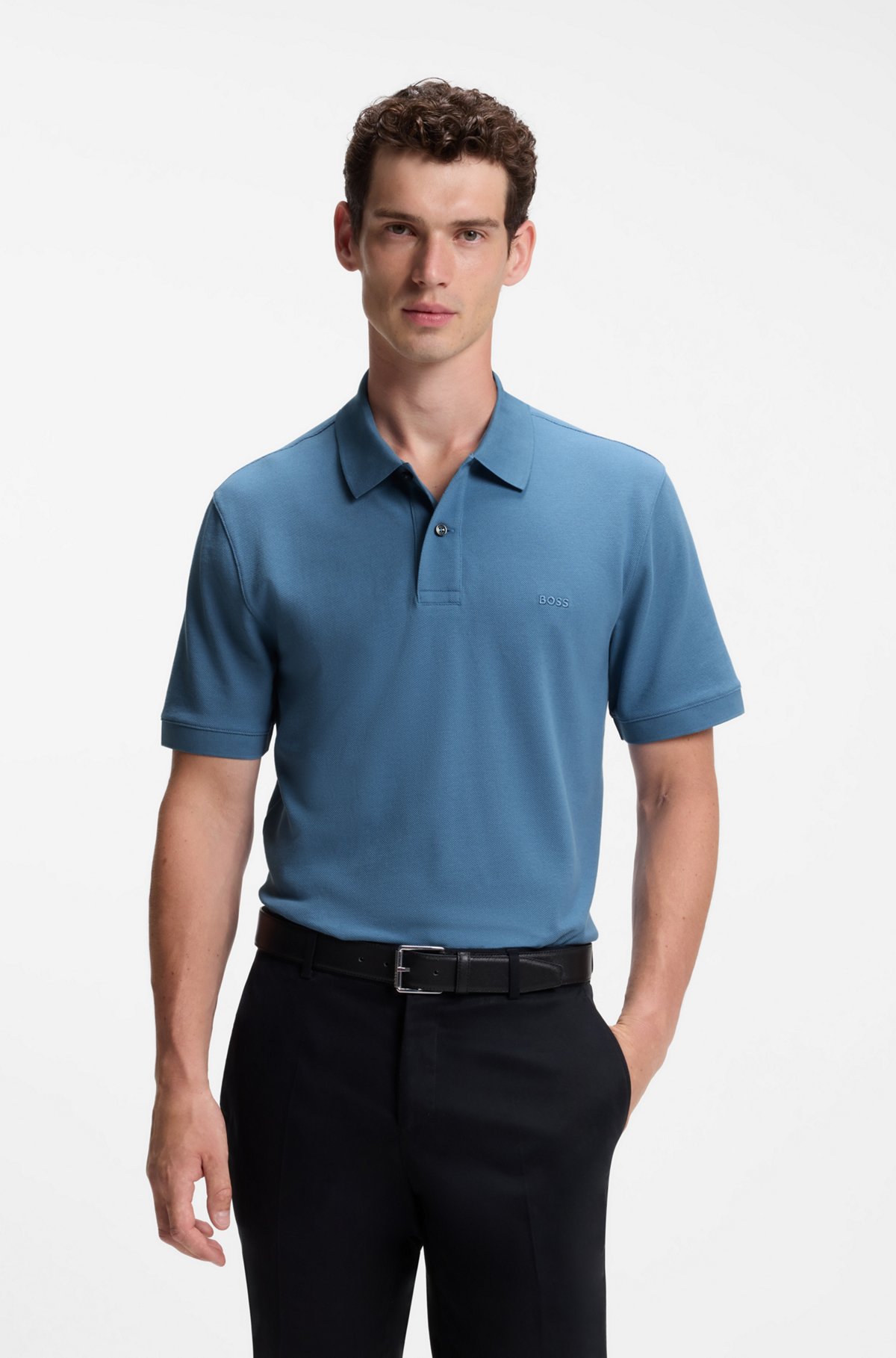Pallas cotton polo shirt, Blue