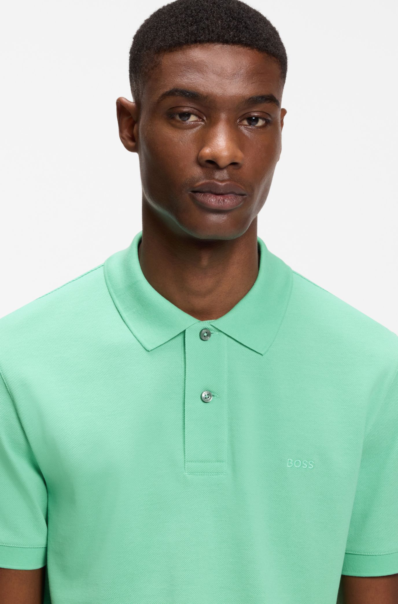 Pallas cotton polo shirt, Light Green