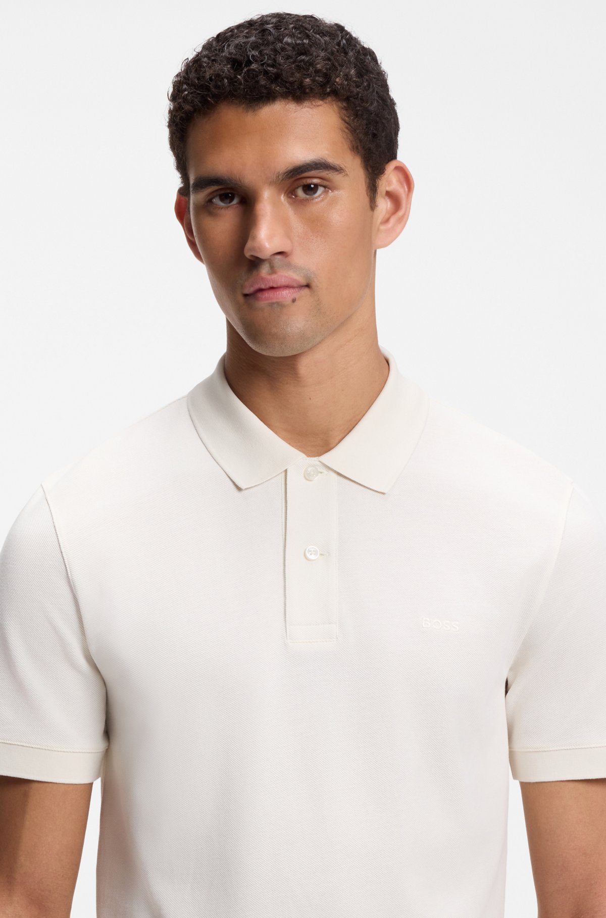 Pallas cotton polo shirt, Natural