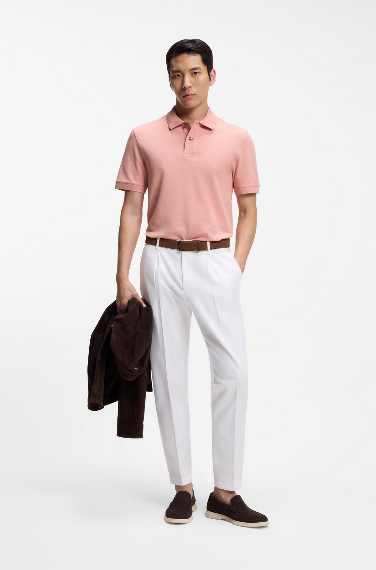 Pallas cotton polo shirt, Light Pink