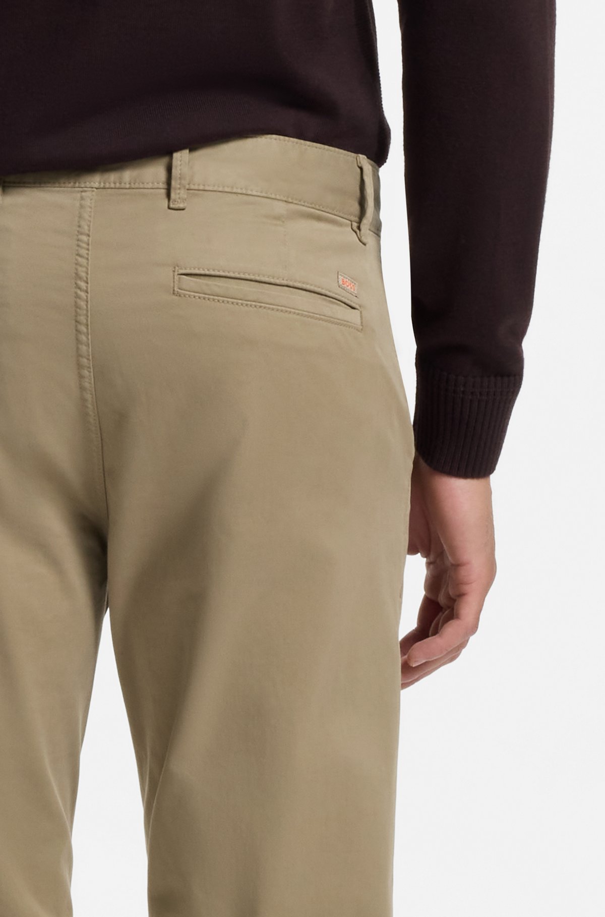 Slim-fit chinos, Beige