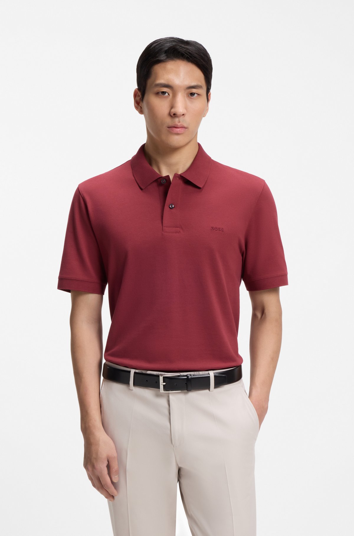 Pallas cotton polo shirt, Red