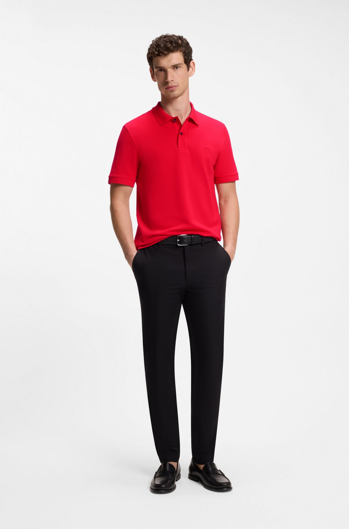 Pallas cotton polo shirt, Red