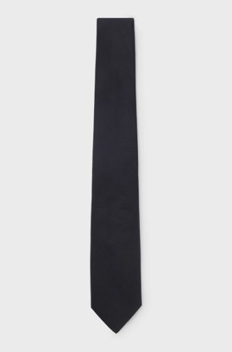 Formal tie in silk jacquard, Dark Blue