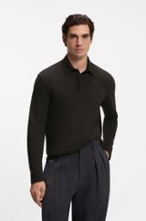 BOSS BY BECKHAM polo shirt in cotton and silk, Black
