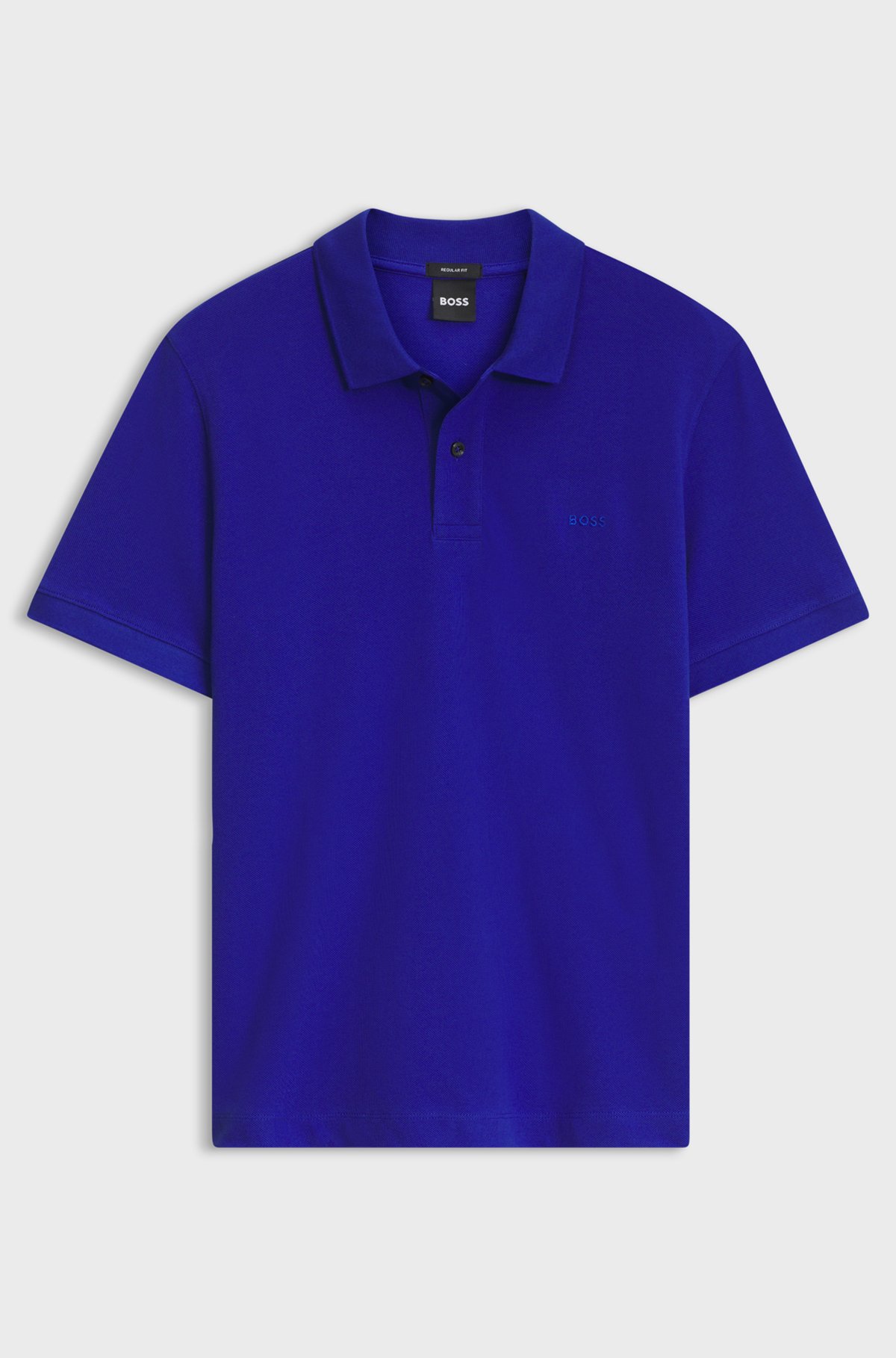 Versatile polo shirt in soft cotton, Blue