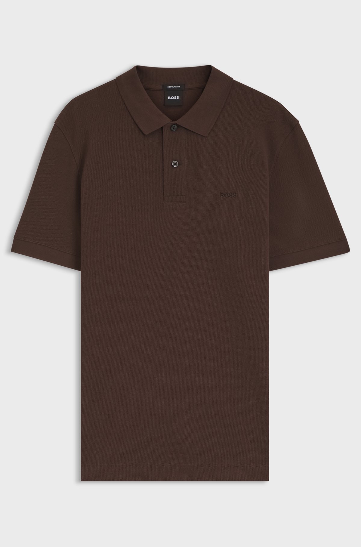 Pallas cotton polo shirt, Dark Brown