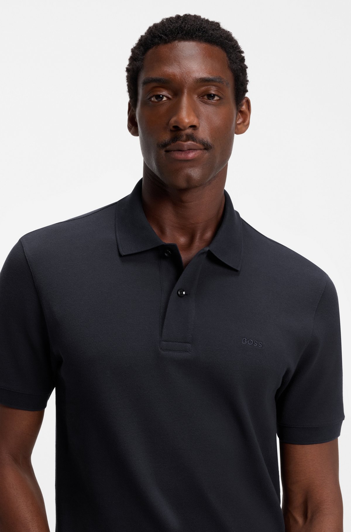 Pallas cotton polo shirt, Dark Blue