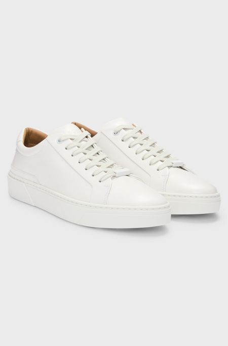 Gary leather trainers, Natural