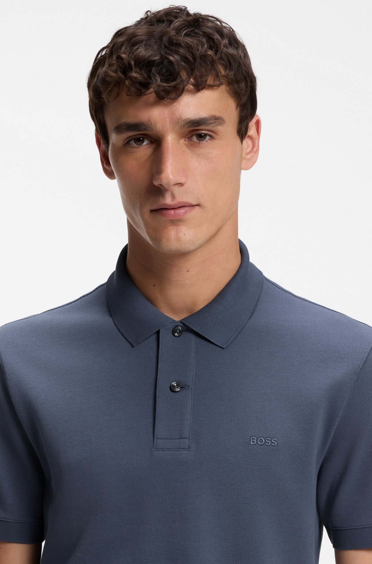 Pallas cotton polo shirt, Dark Blue