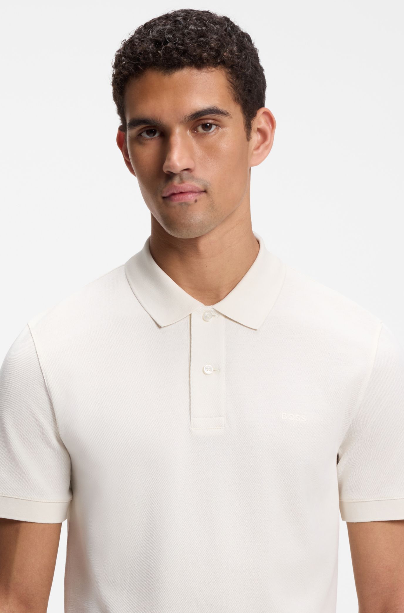 Pallas cotton polo shirt, Natural