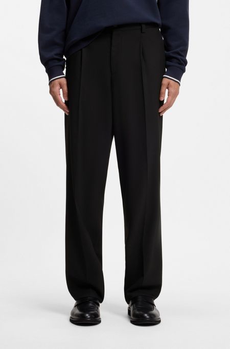 Modern-fit trousers, Black