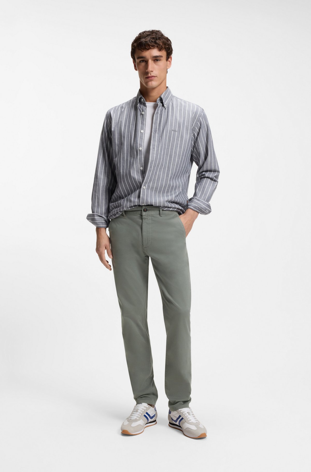 Slim-fit chinos, Light Grey
