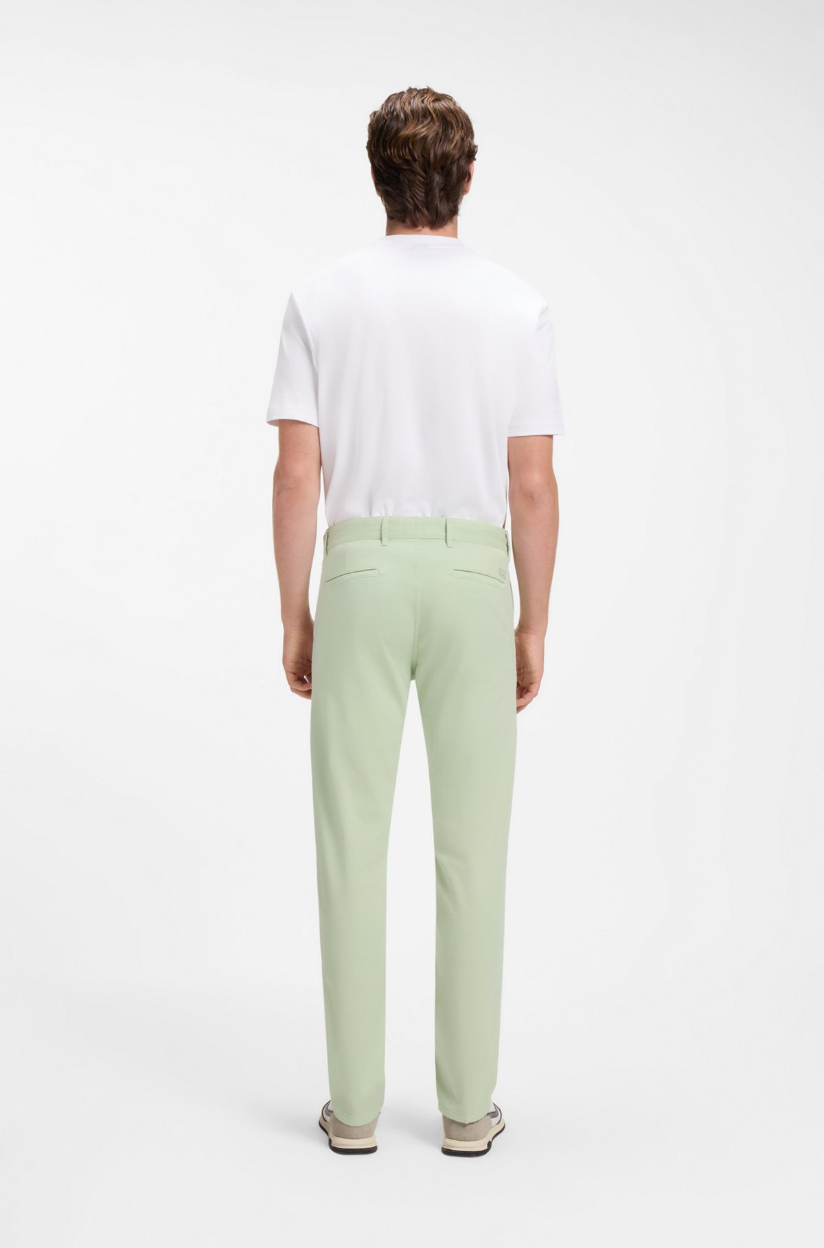 Slim-fit chinos, Light Green