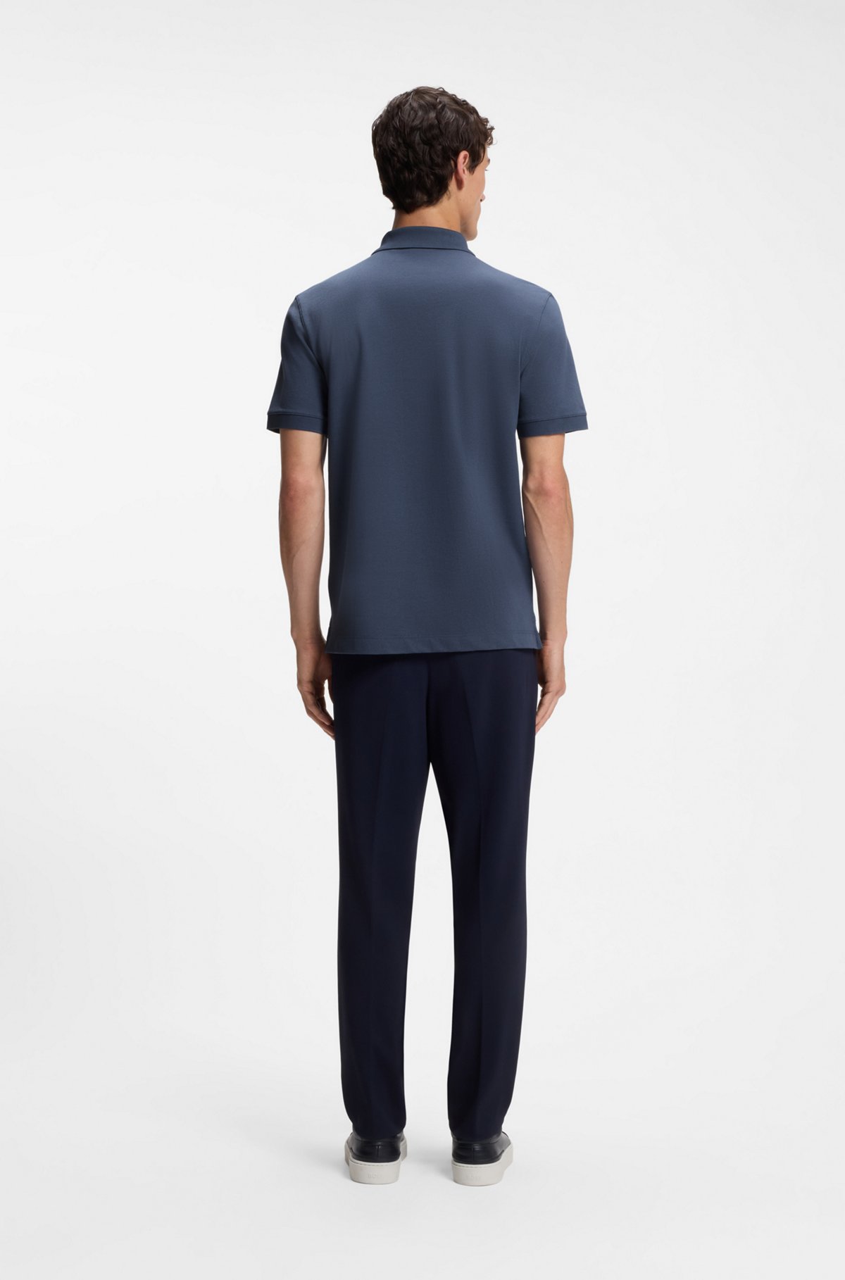 Pallas cotton polo shirt, Dark Blue