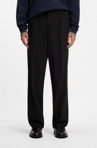 Modern-fit trousers, Black
