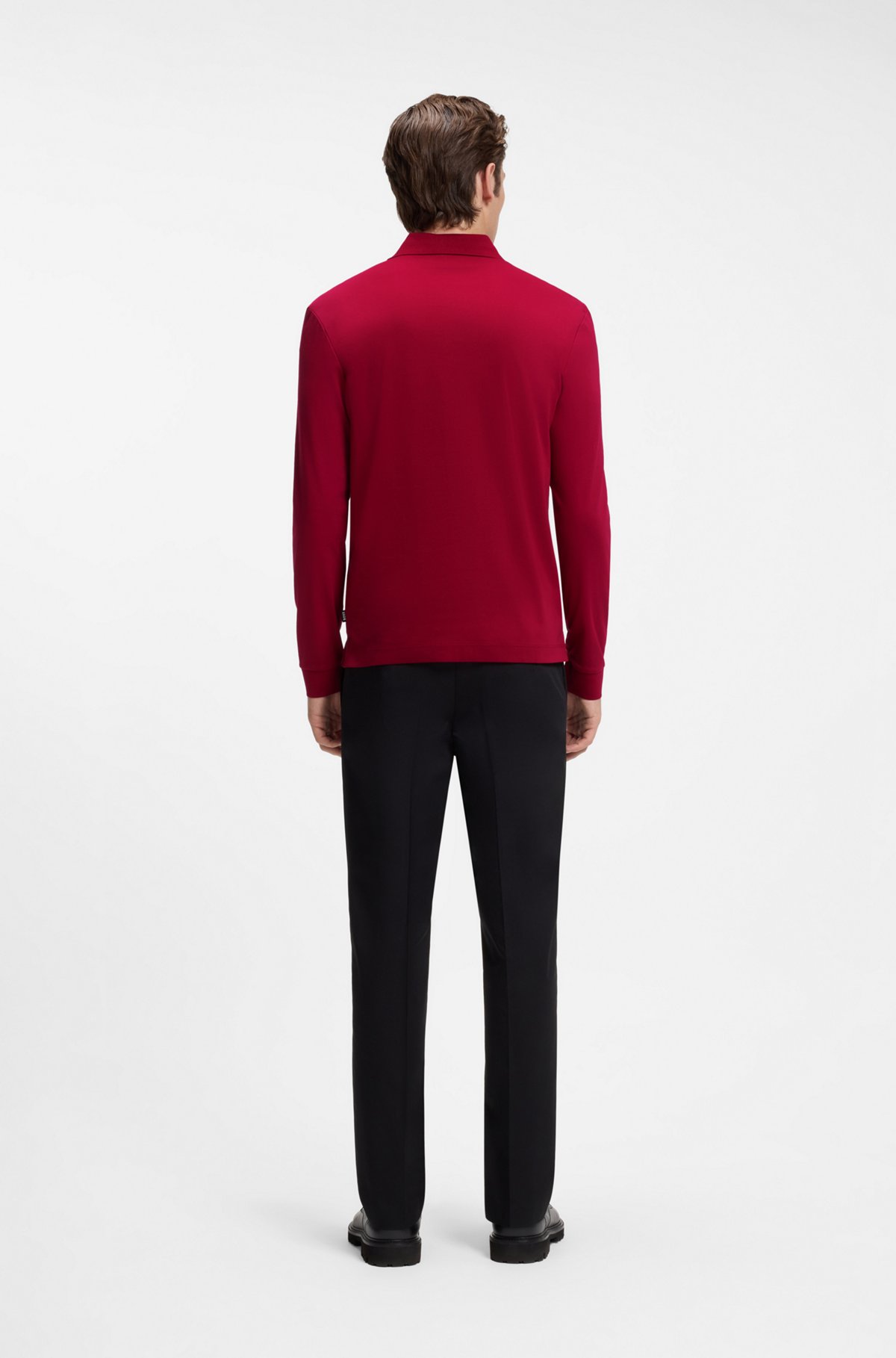 Cotton polo shirt, Red