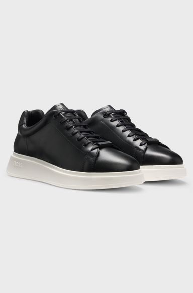 Leather trainers, Black
