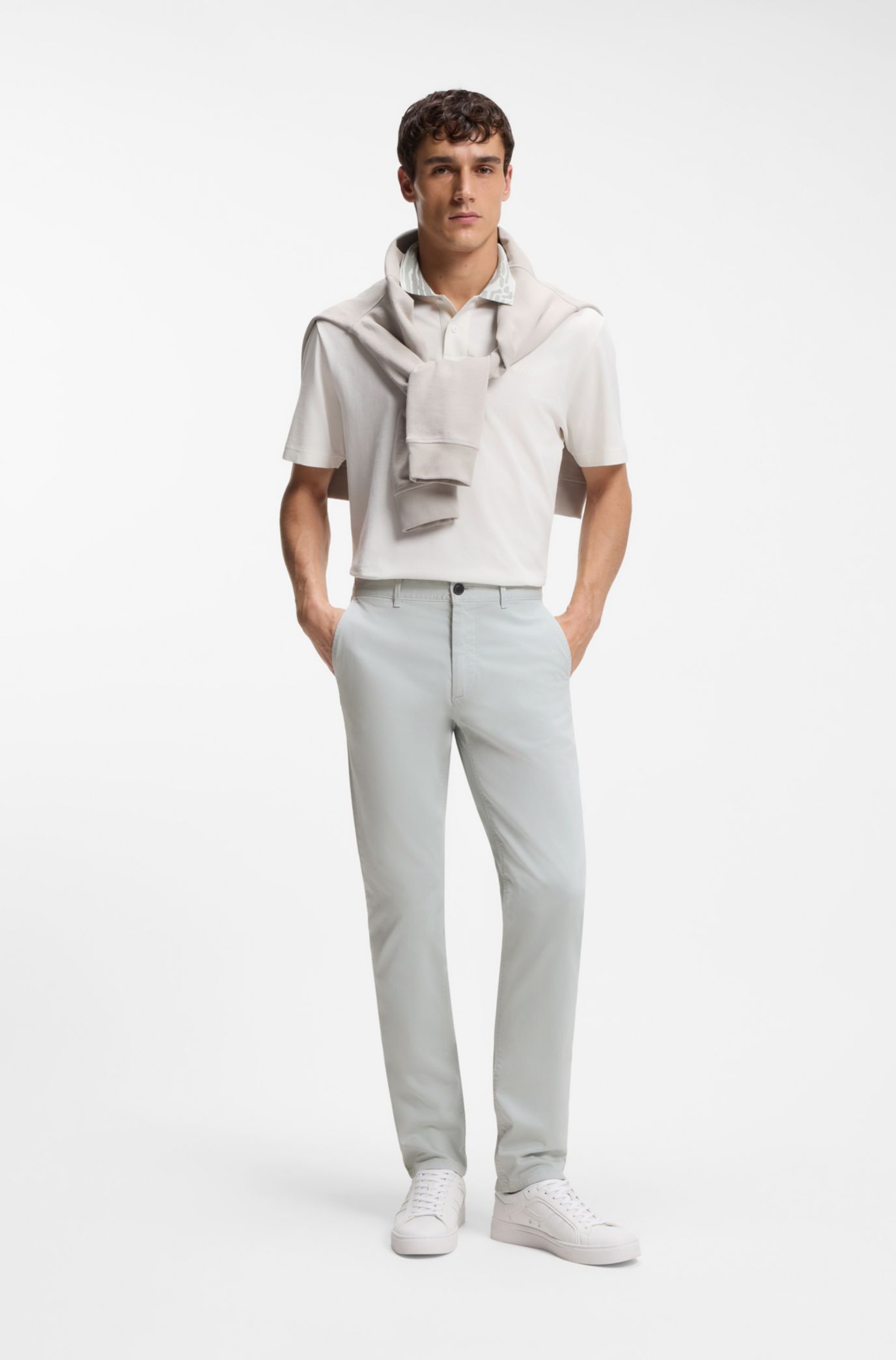 Slim-fit chinos, Light Grey
