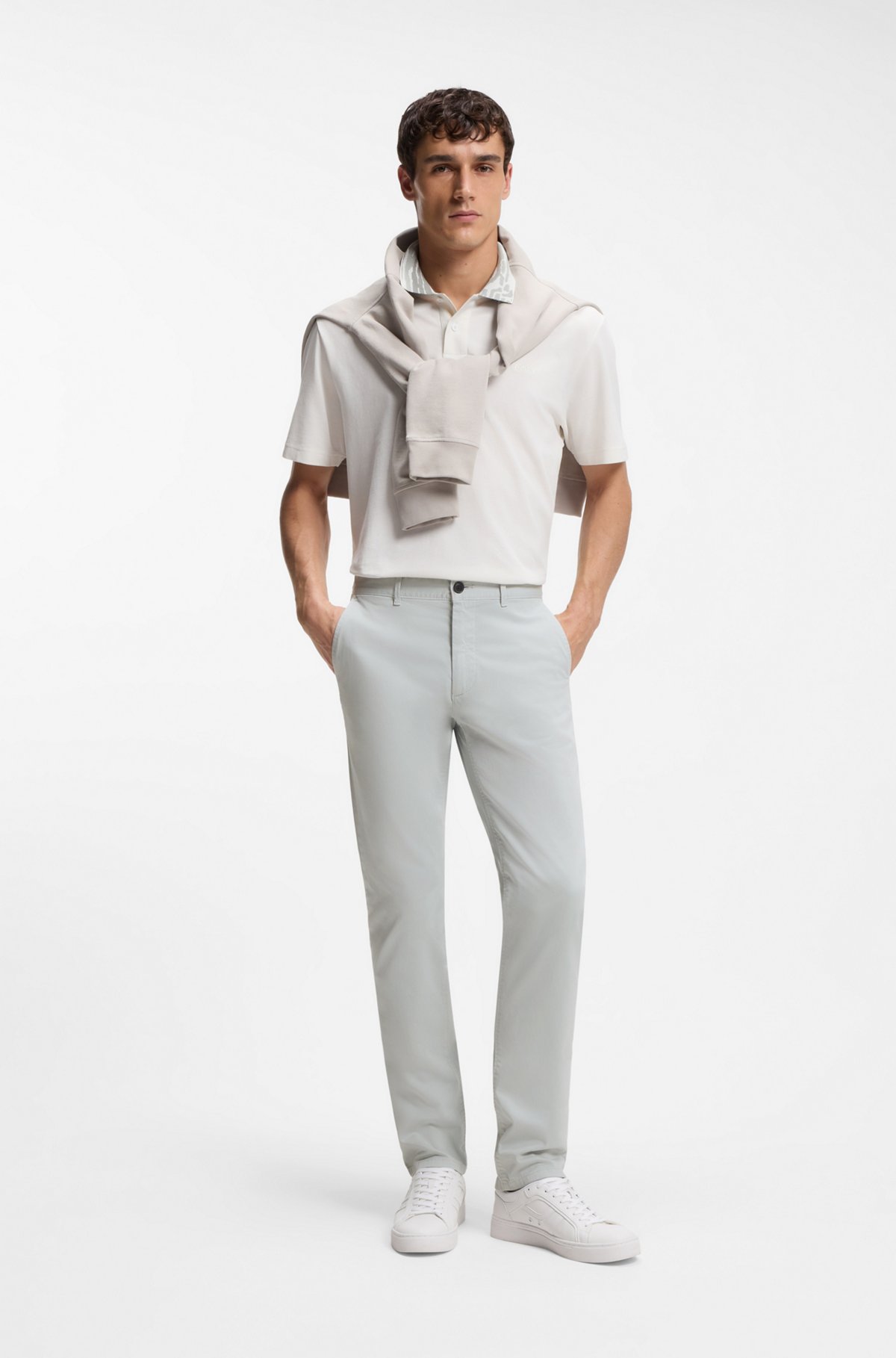 Slim-fit chinos, Light Grey