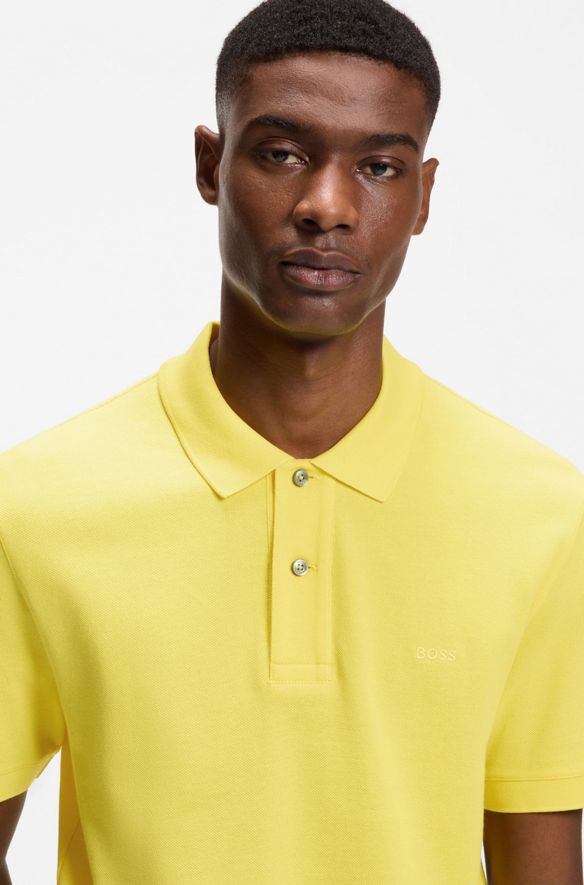 Pallas cotton polo shirt, Yellow