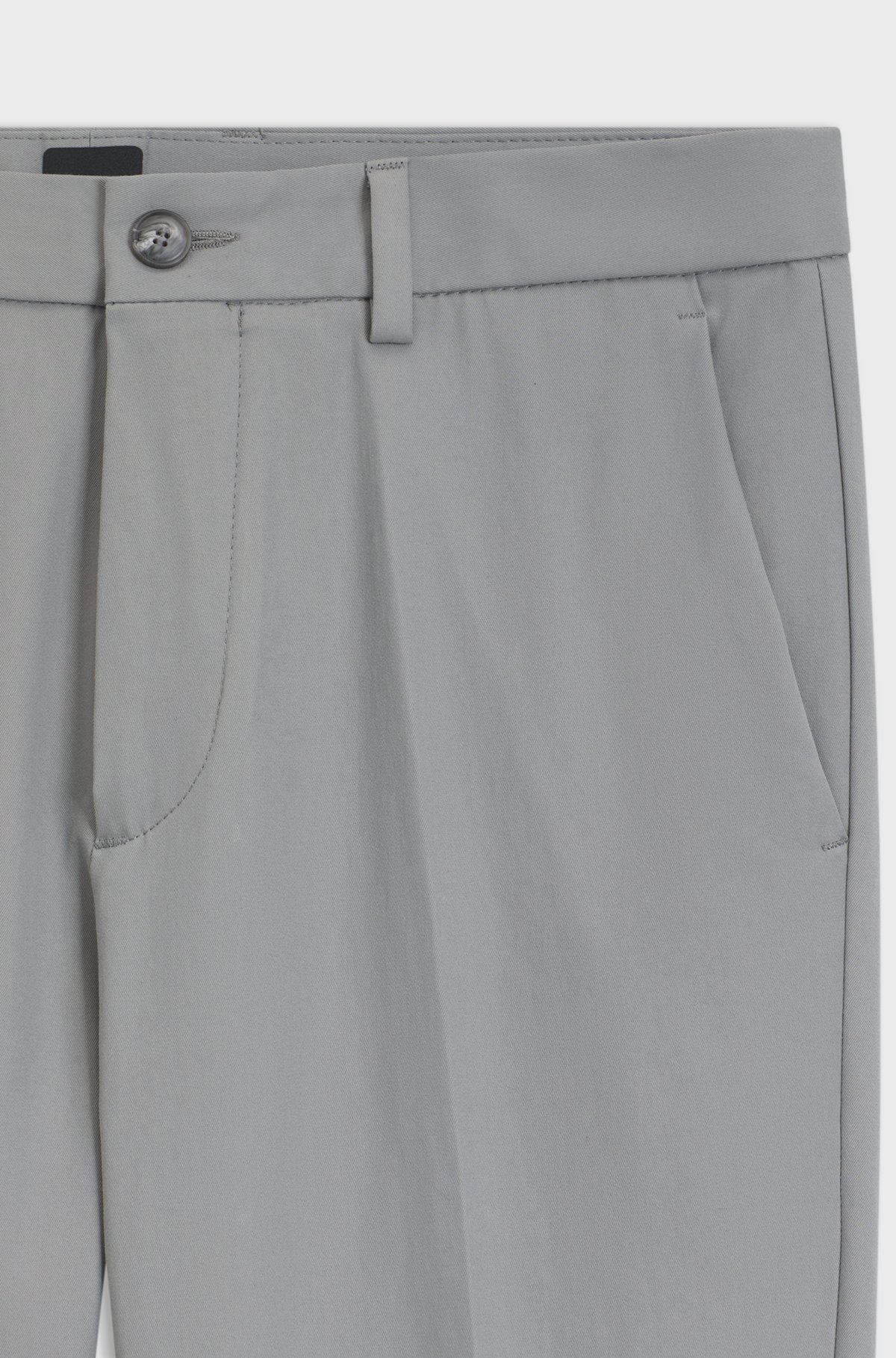 Slim-fit trousers in four-way stretch fabric, Light Grey