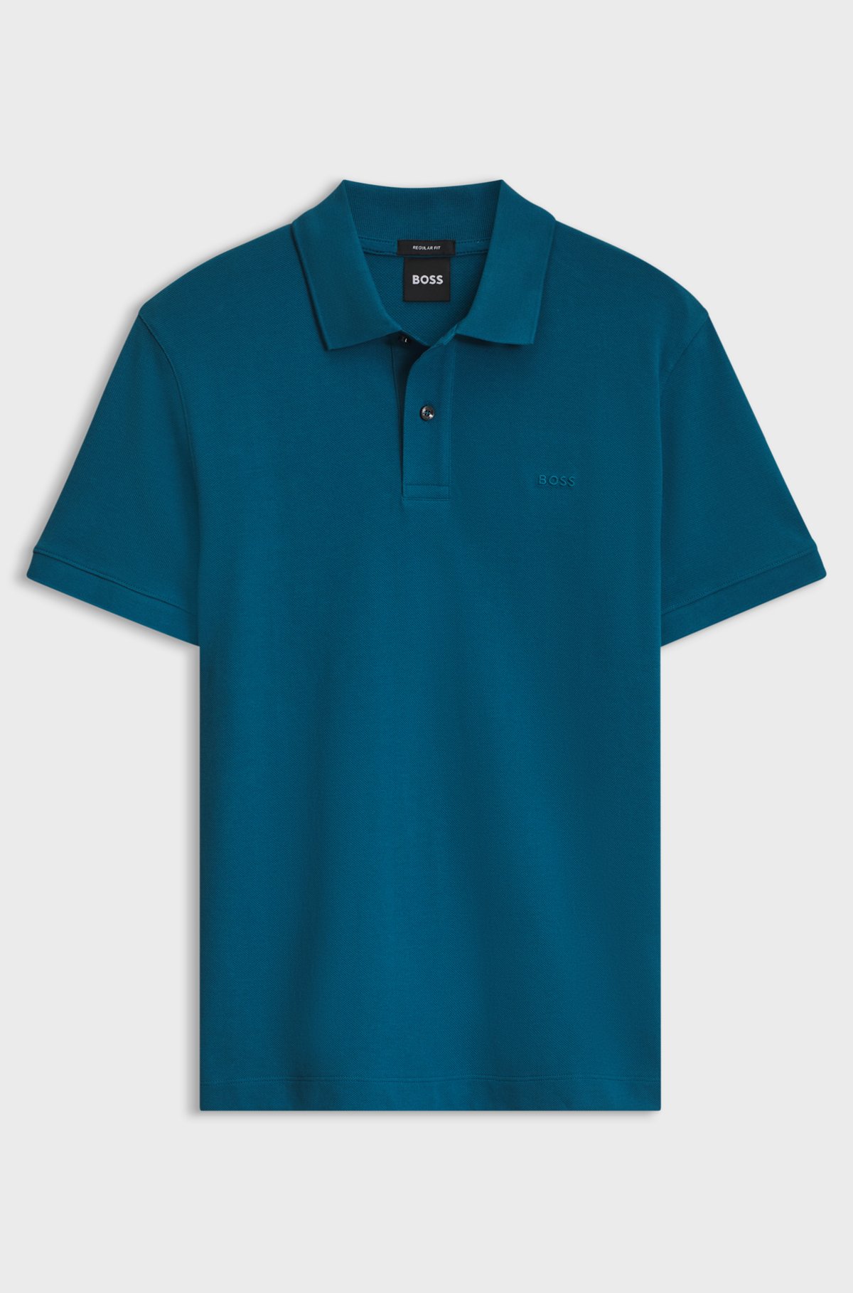 Versatile polo shirt in soft cotton, Blue