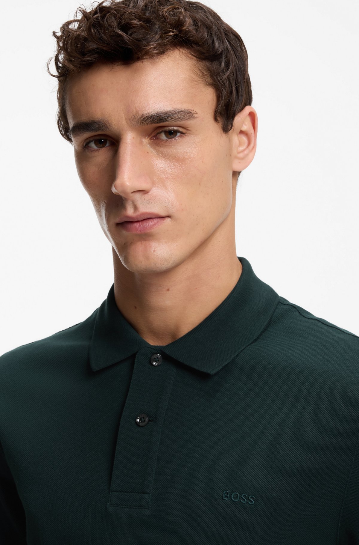 Pallas cotton polo shirt, Dark Green