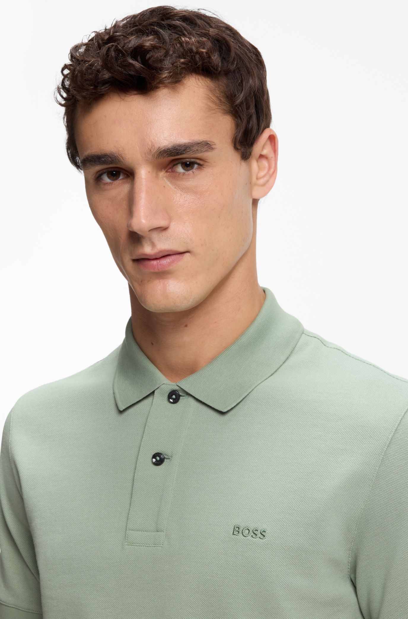 Pallas cotton polo shirt, Light Green