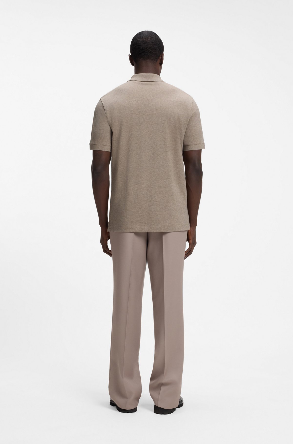 Pallas cotton polo shirt, Light Brown
