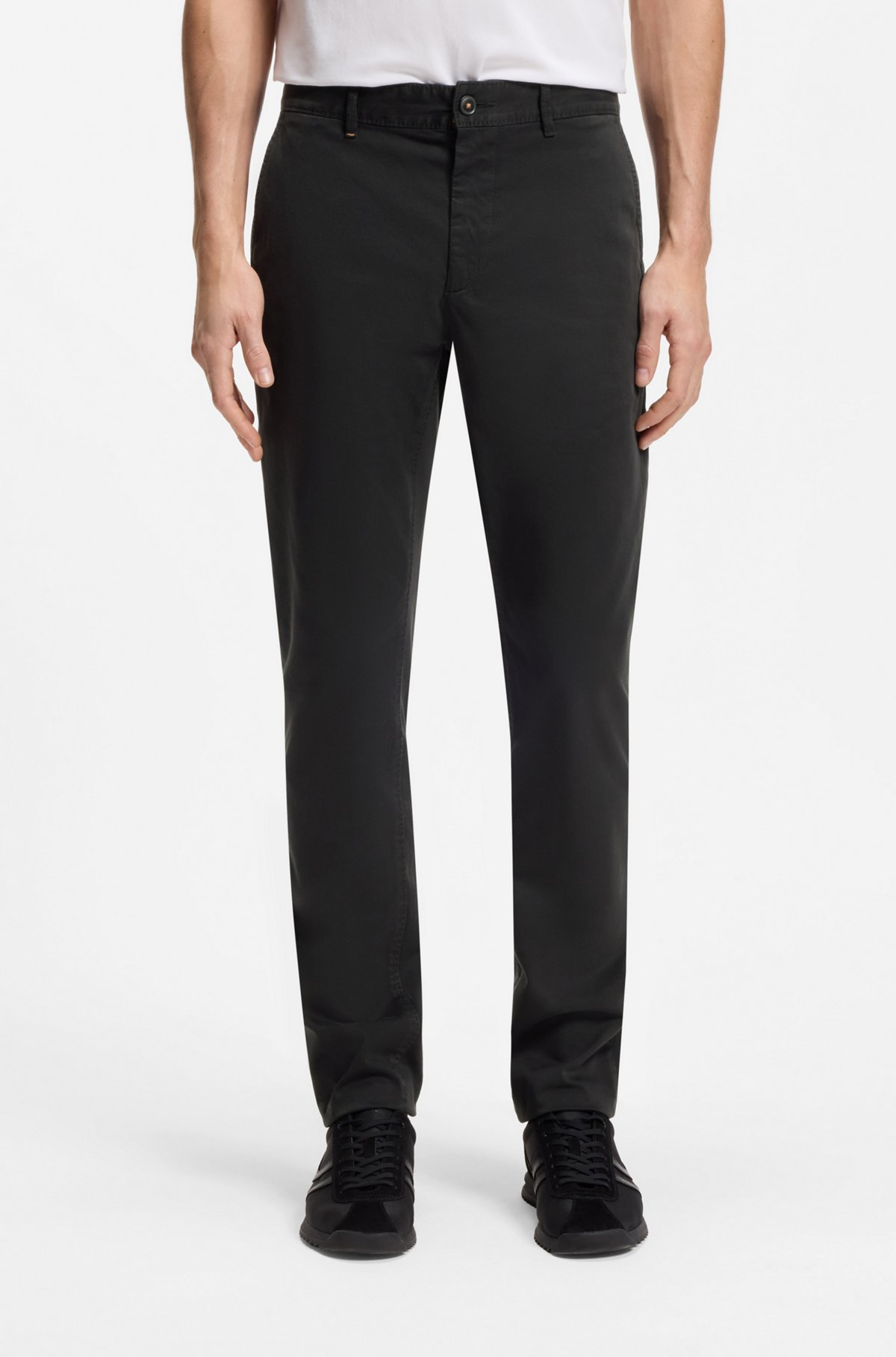 Slim-fit chinos, Black