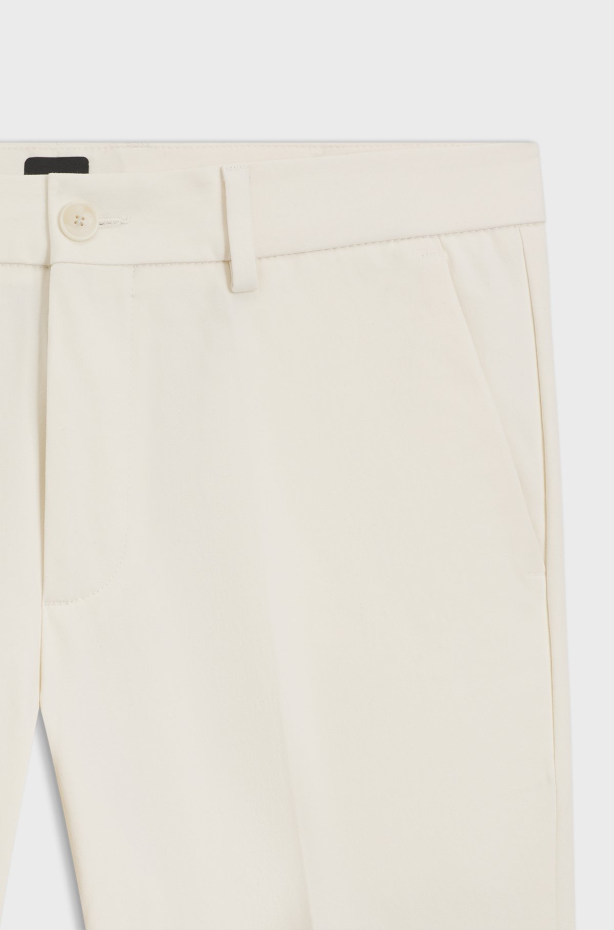 Slim-fit trousers in four-way stretch fabric, Natural