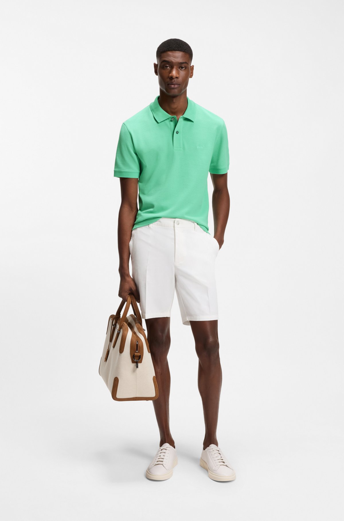 Pallas cotton polo shirt, Light Green