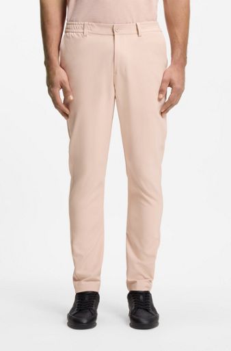 Regular-fit trousers in water-repellent stretch fabric, Light Orange