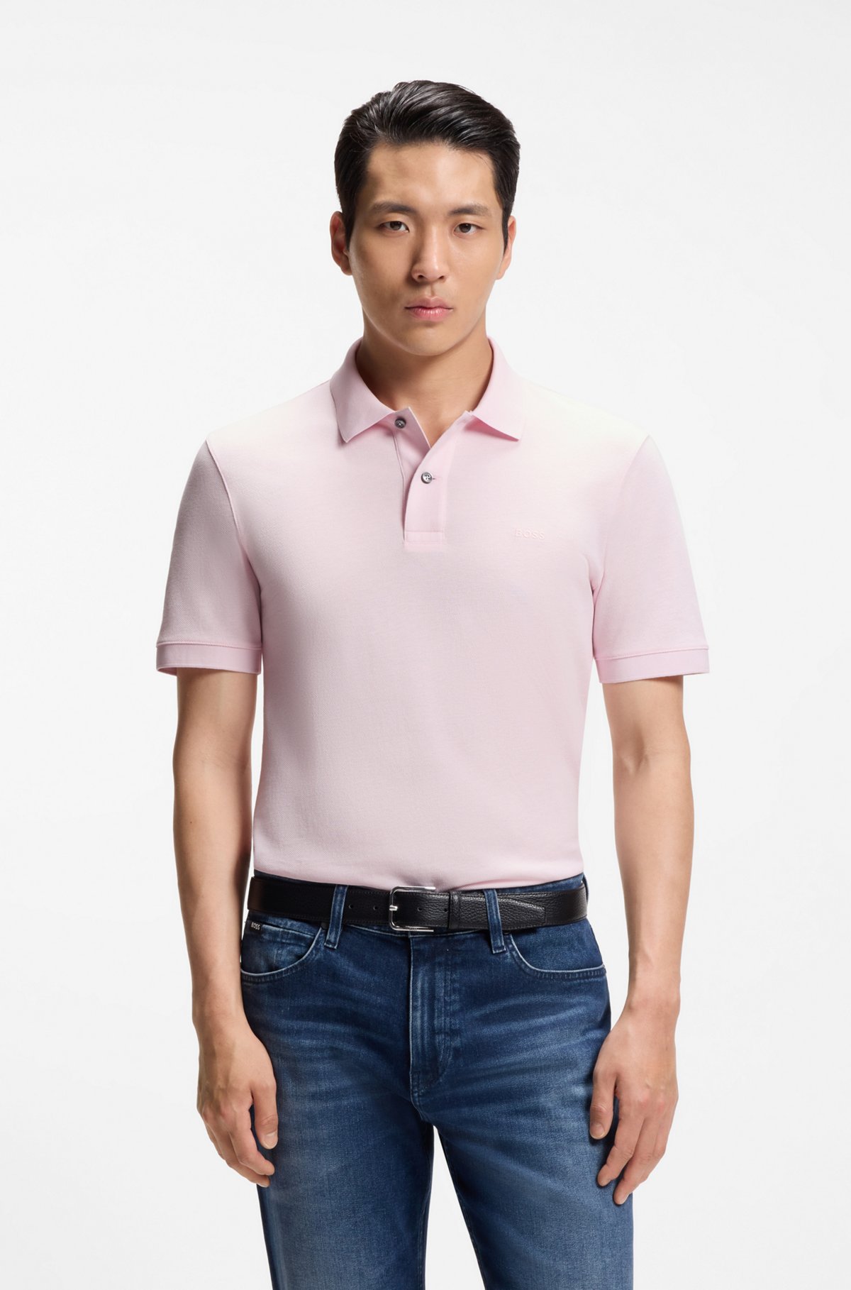 Pallas cotton polo shirt, Light Pink