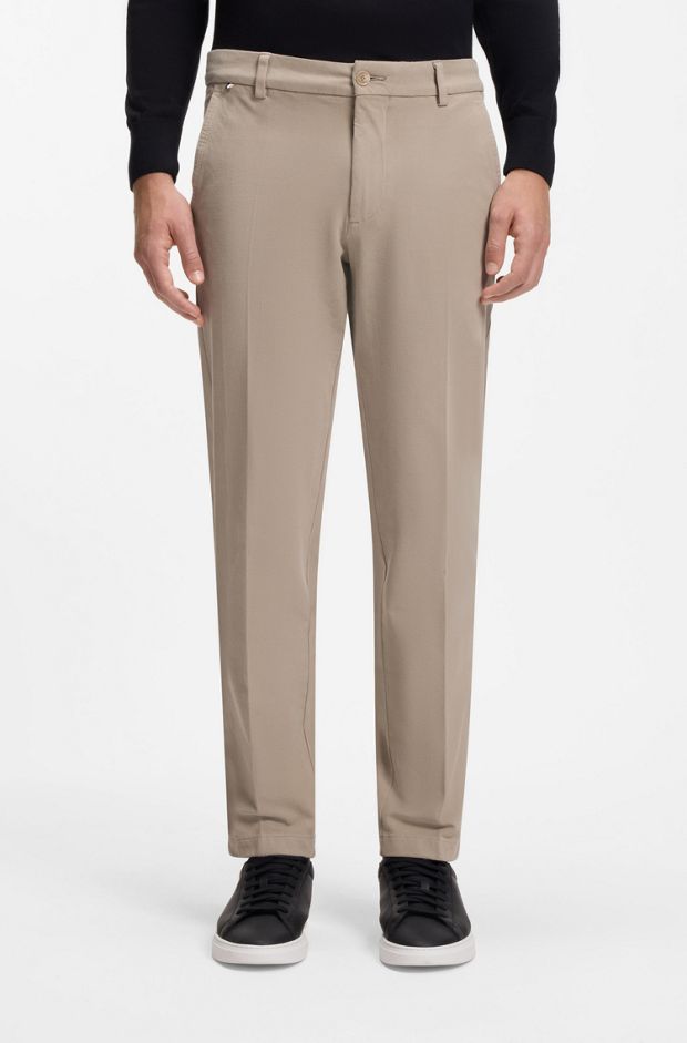 Slim-fit trousers , Beige