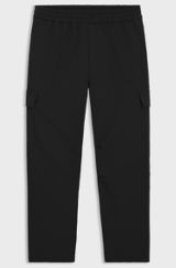 Relaxed-fit trousers with cargo pockets, Black