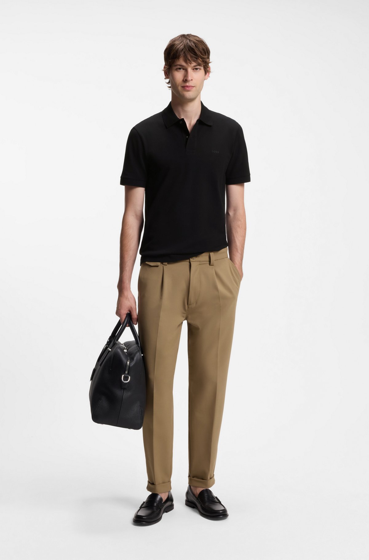 Pallas cotton polo shirt, Black